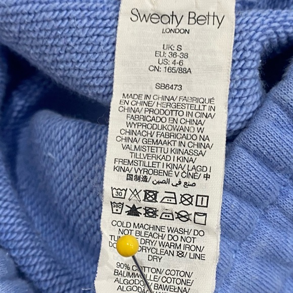 Sweaty Betty High Waist Essential Taper Oversized Trouser Coast Blue Size S - Picture 12 of 16